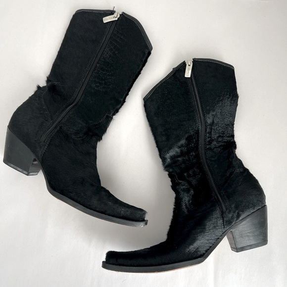 🍭 Rockwell Tharp BLACK CROCODILE COWBOY BOOTS Size 36